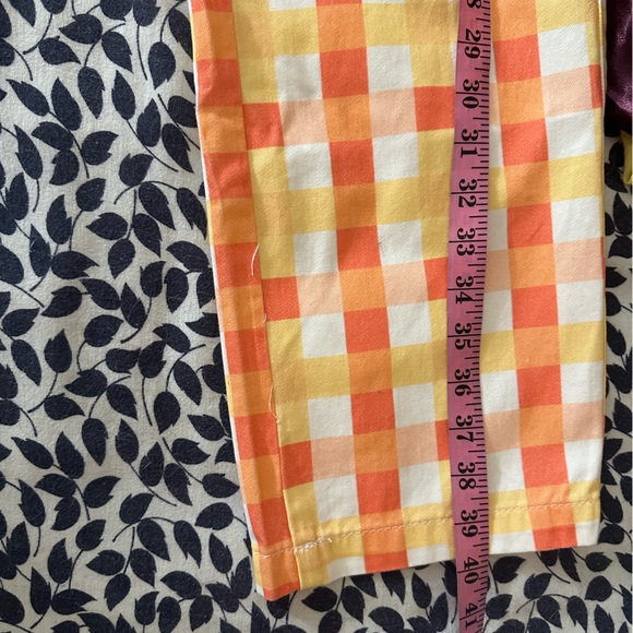 Free People She's All That Plaid Crop High Waist Pants in Multi Combo NWT 8 - Picture 14 of 16